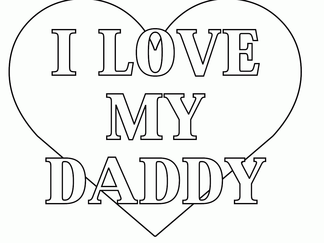 I Love My Daddy Coloring Pagessidstudies.com | sidstudies.com