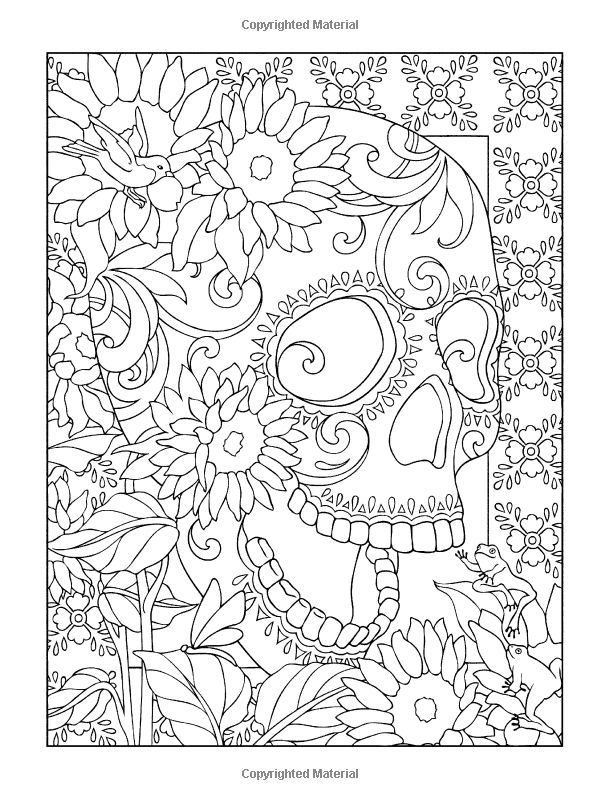 Dia De Los Muertos Coloring Book Pages - Coloring Page
