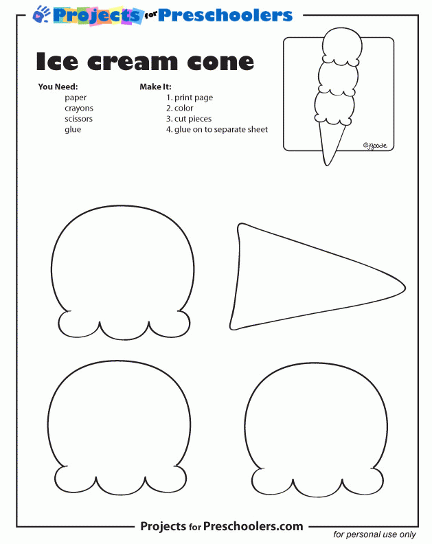 Free Printable ice cream cone coloring page - from ...