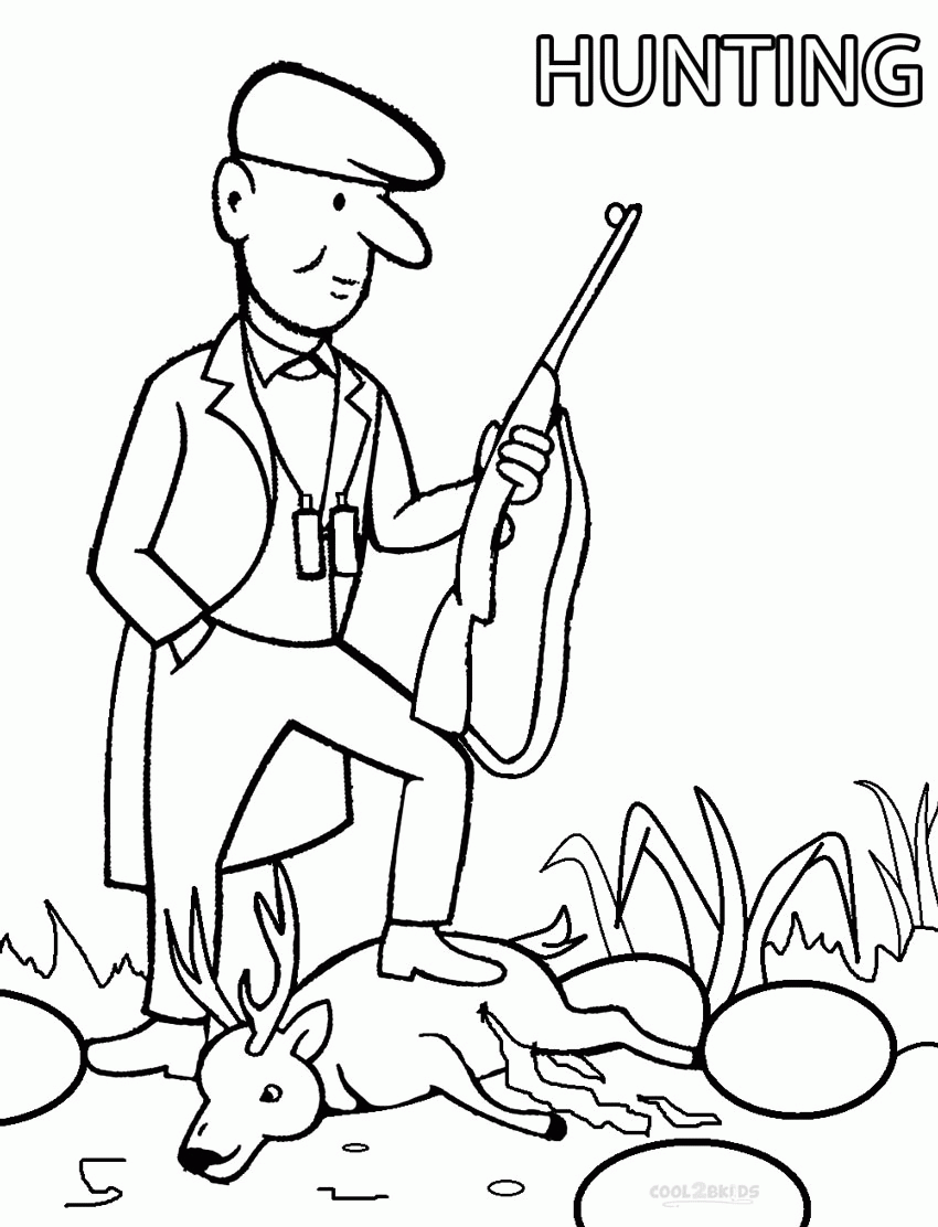 Deer Hunting Coloring Pages Bow Hunting Coloring Pages. Kids ...