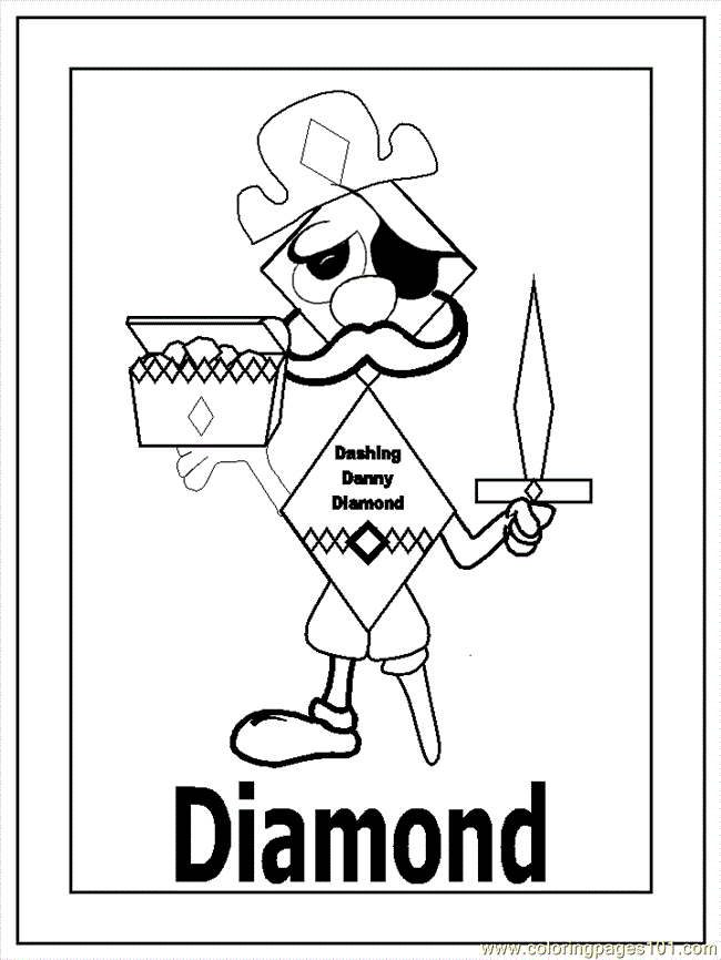 Coloring Pages B Diamond (Architecture > Shapes) - free printable
