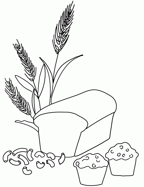 Free Printable Coloring Page and Clipart | Wheat Products