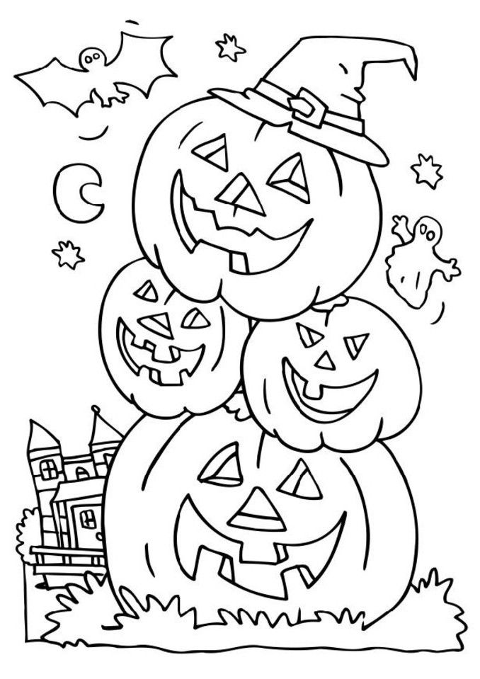 Halloween Kids Coloring Pages | Free Day Images