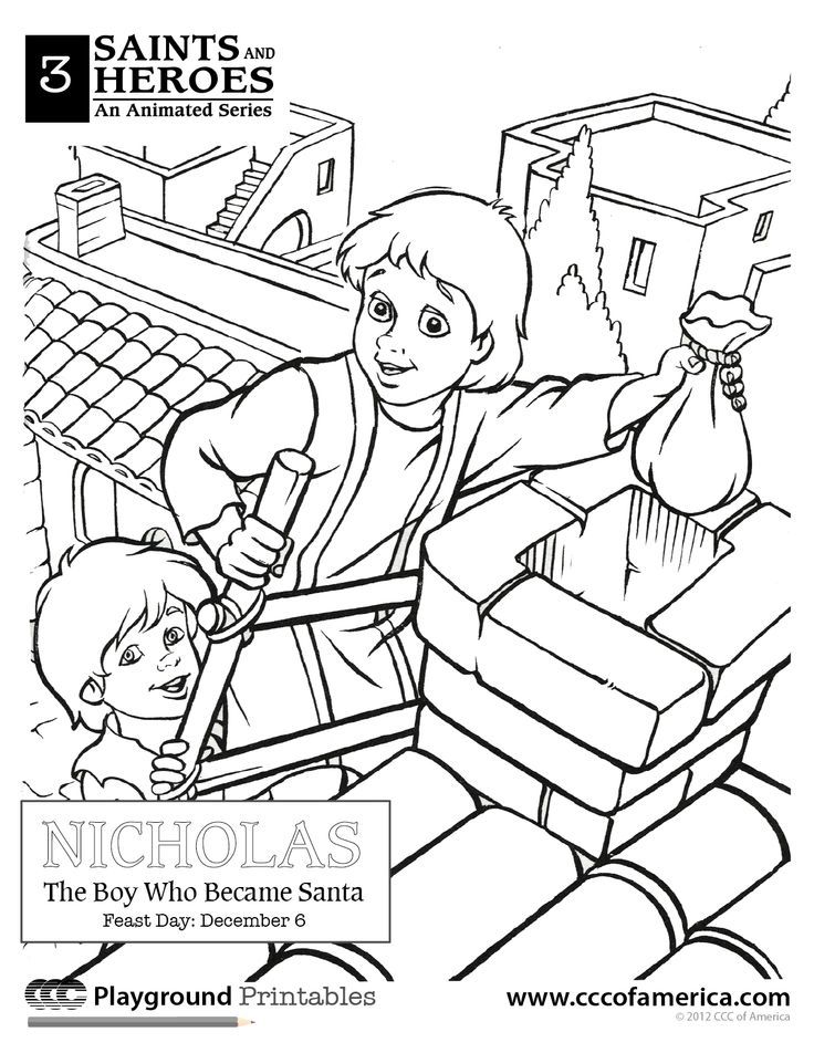 St. Nicholas from the CCC movie! :-) | Catholic Coloring Pages | Pint…