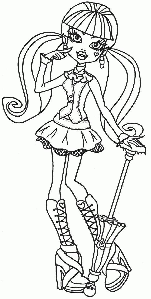 Draculaura Coloring Pages Images & Pictures - Becuo