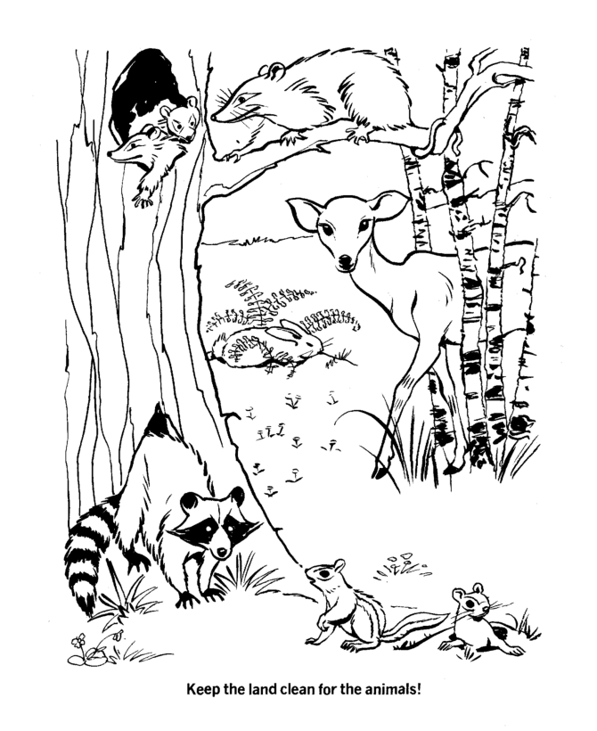 Earth Day Coloring Pages - Protect natural habitats 2