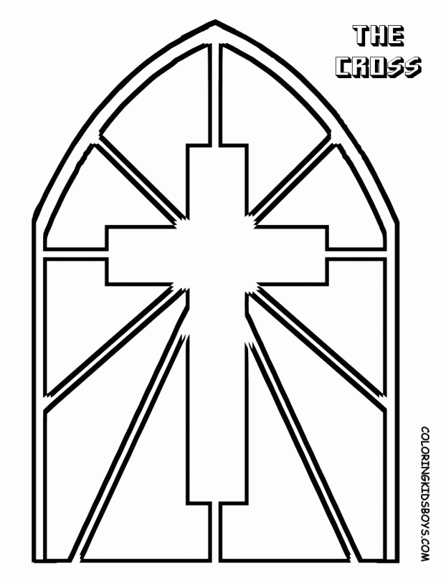 Sunday School Coloring Pages Roman Cross Template Cross Coloring