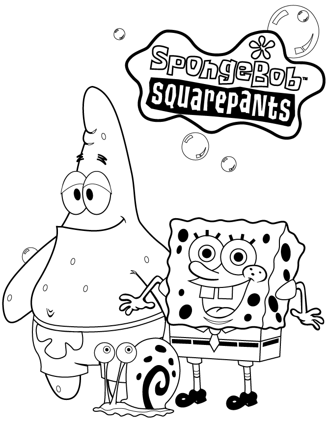 Spongebob Squarepants And Patrick Coloring Page | Free Printable