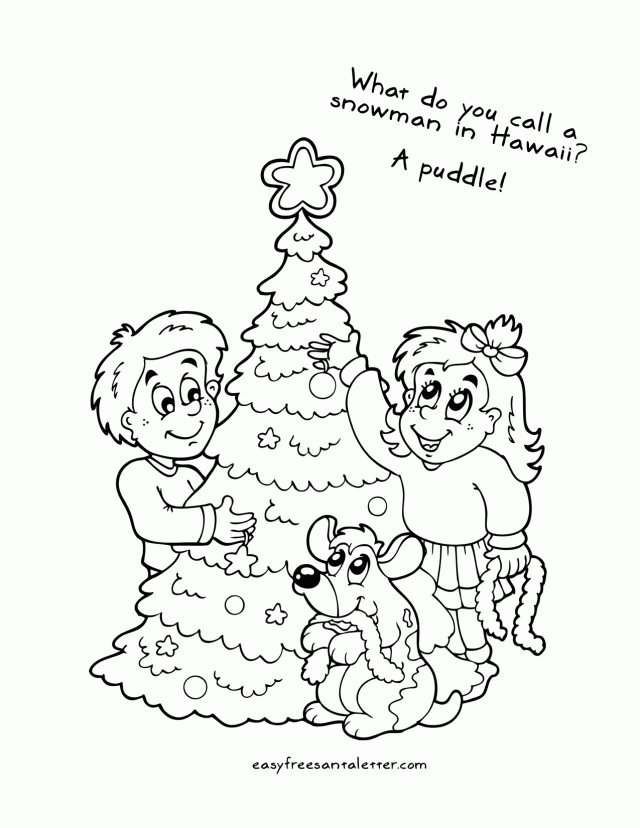 Printable Christmas Coloring Pages With Jokes Free Printable