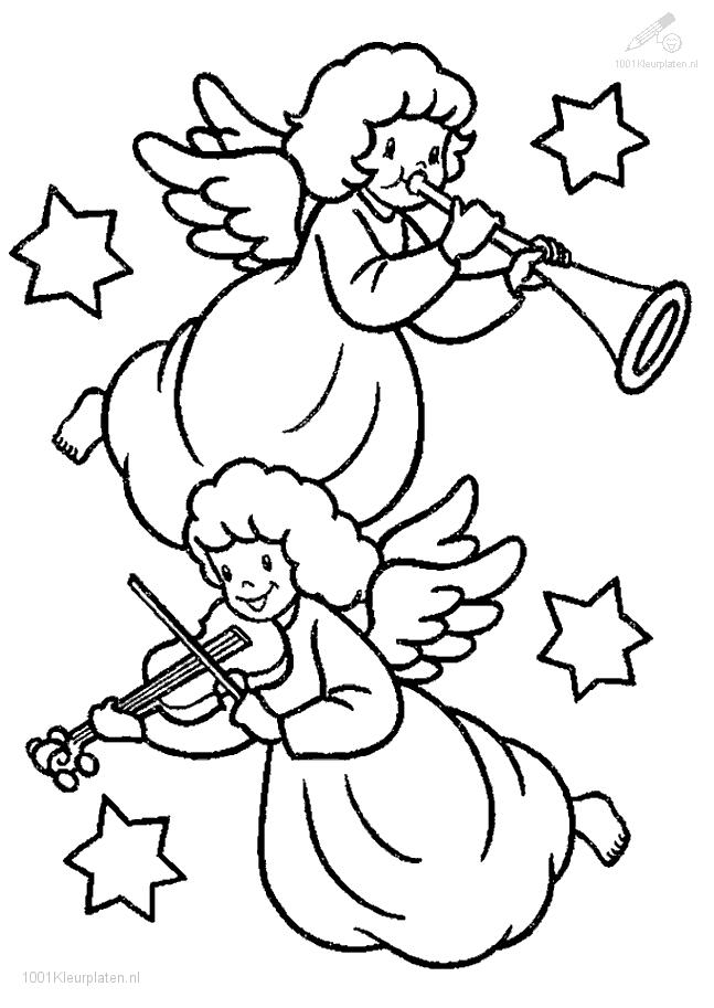 two angels Colouring Pages
