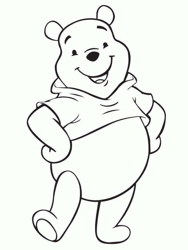 Winnie The Pooh Is Being Funny And Interesting Style Coloring Page