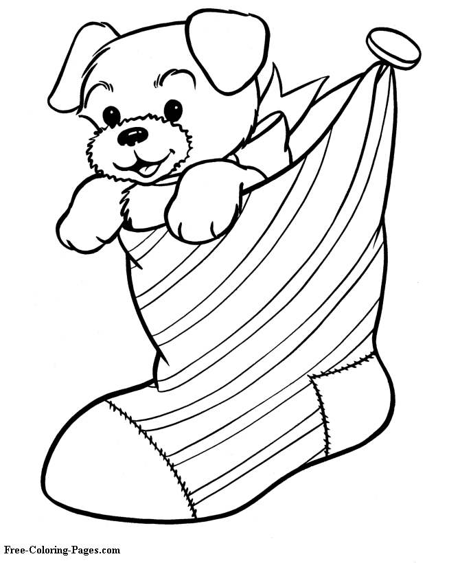 Christmas Stocking - Christmas pictures to color 04
