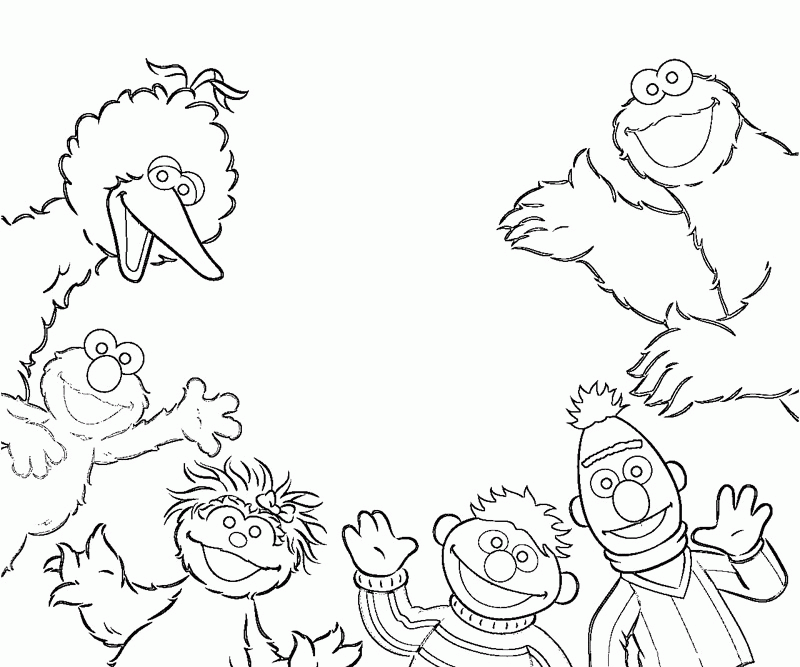 7 Sesame Street Coloring Page