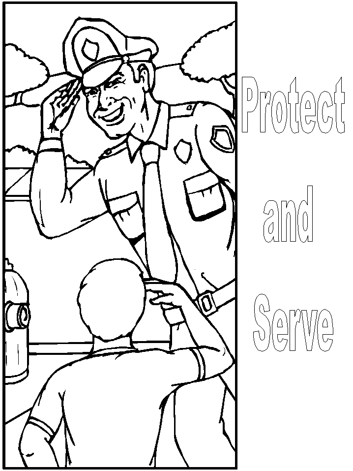 Printable Police # 4 Coloring Pages 