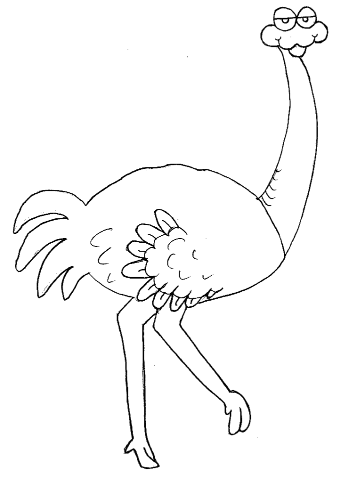 Ostrich Animals Coloring Pages & Coloring Book