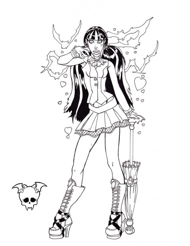 Coloring Pages Monster High Printable Coloring Pages For Kids