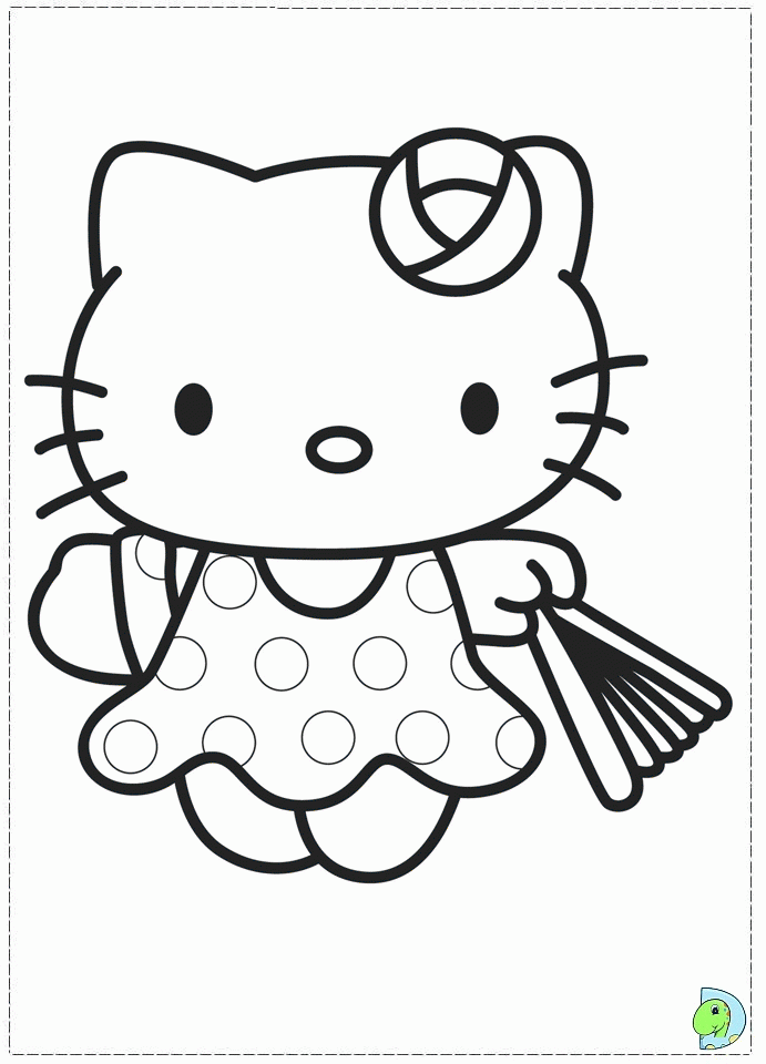 simple Hello Kitty Coloring pages - smilecoloring.com