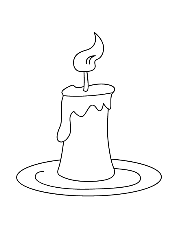 Candles Colouring Pages (page 3)