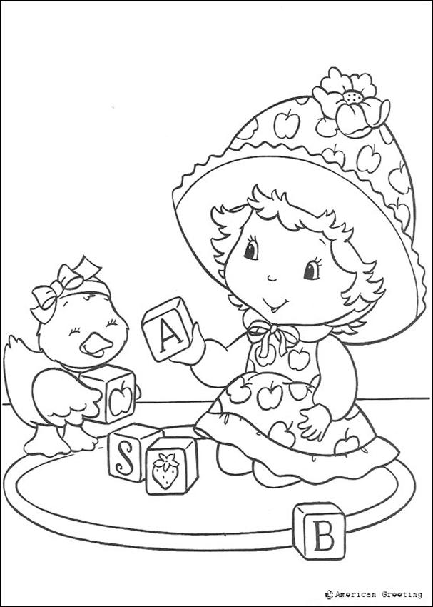 STRAWBERRY SHORTCAKE coloring pages - Jammin with Cherry Jam