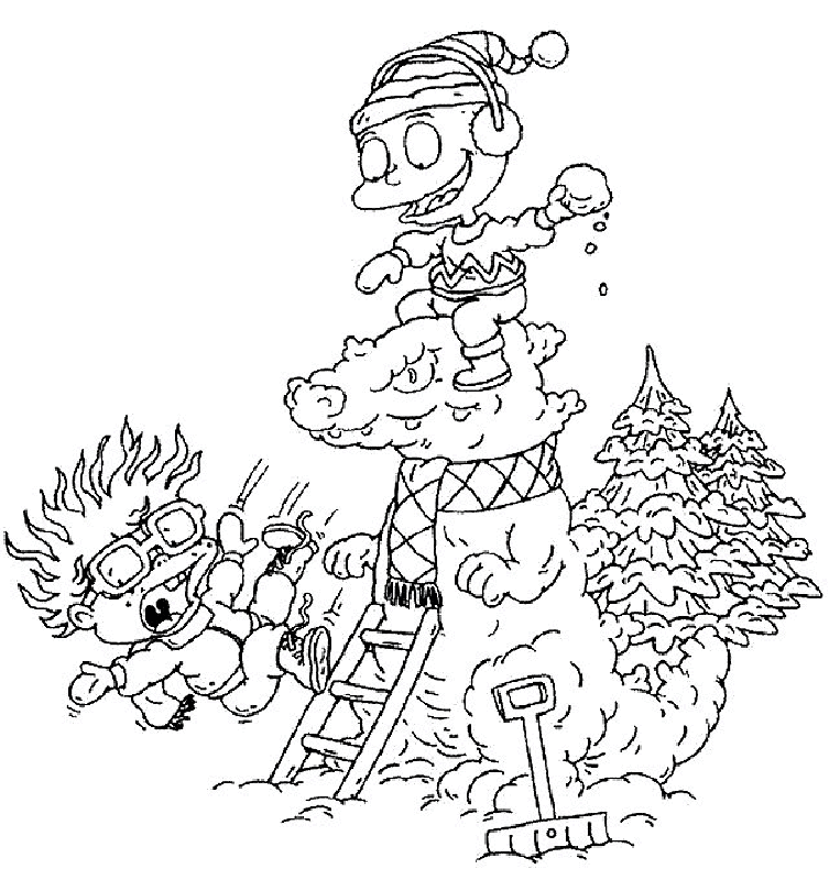 angry birds and rugrats Colouring Pages