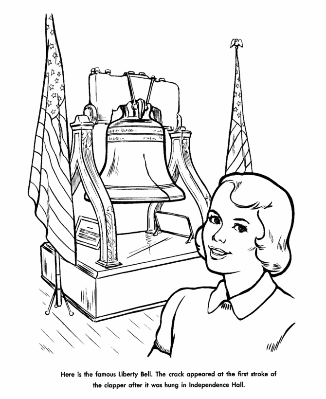 BlueBonkers: Memorial Day Coloring Page Sheets - Liberty Bell
