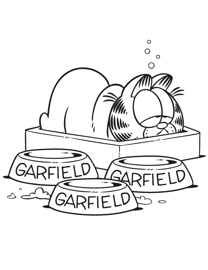 Garfield Coloring Page