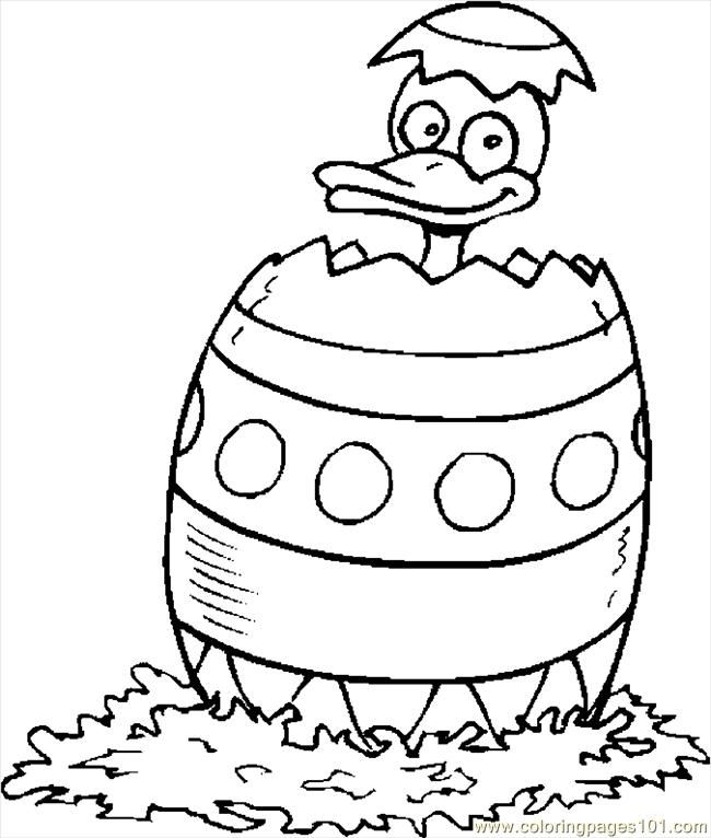 Coloring Pages Duck In Easter Egg 3 (Entertainment > Holidays