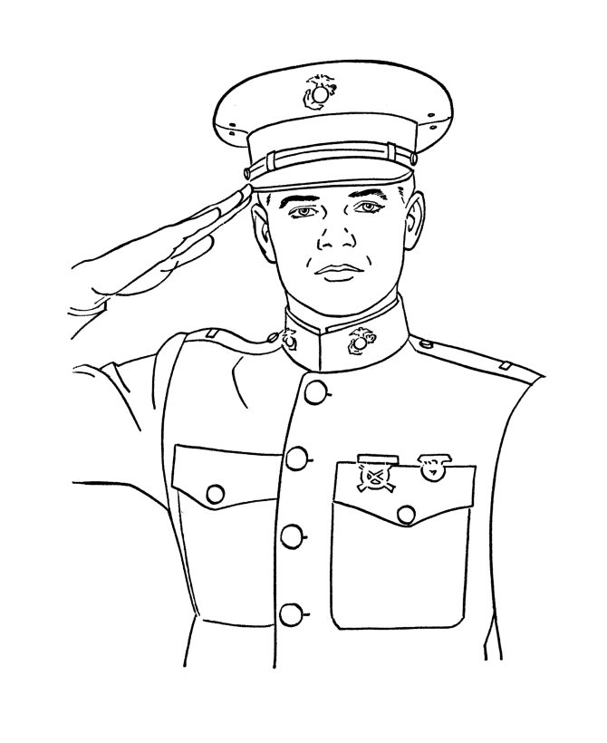 Veterans Day Coloring Pages - Marine Veterans Coloring Page Sheets