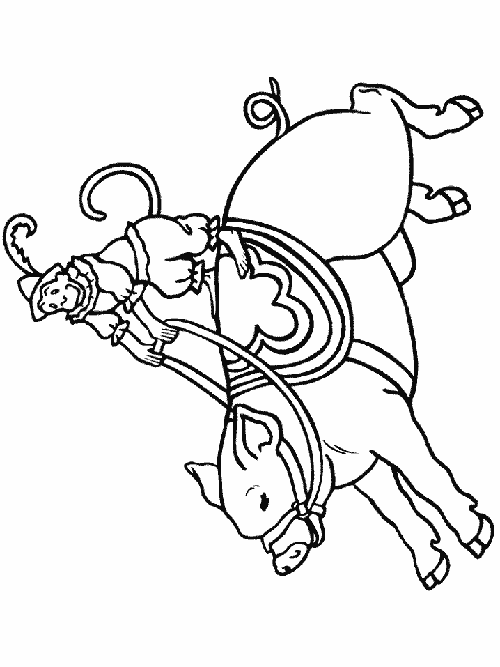 Printable Circus 16 Animals Coloring Pages 