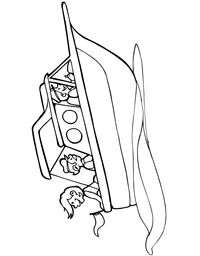 Summer Coloring page | Speedboat
