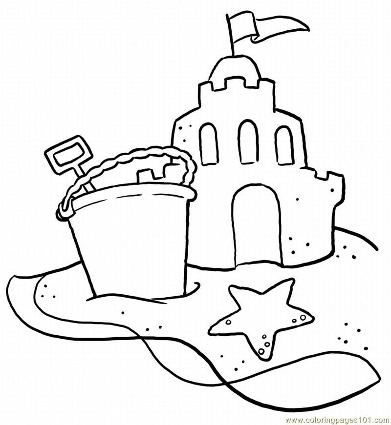 Coloring Pages Beach-scene (Entertainment > Holidays) - free
