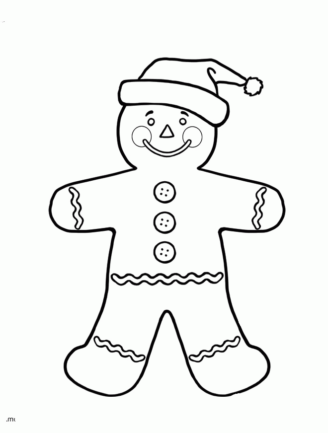 Cute Gingerbread Boy Coloring Pages - Gingerbread Coloring Pages