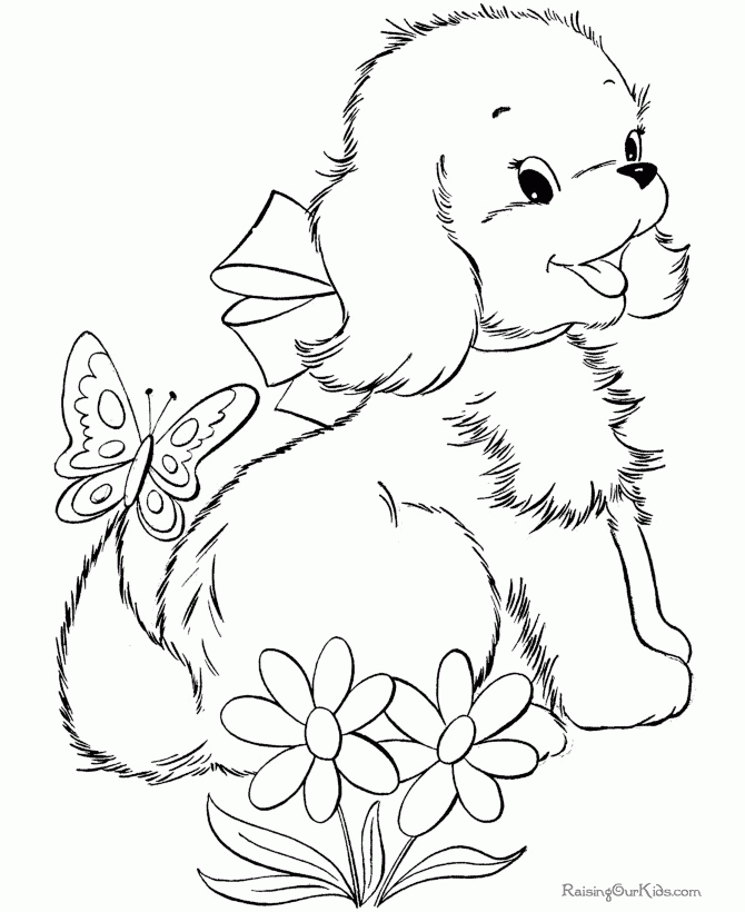 Cute Puppy Cartoon Coloring Pages Images & Pictures - Becuo