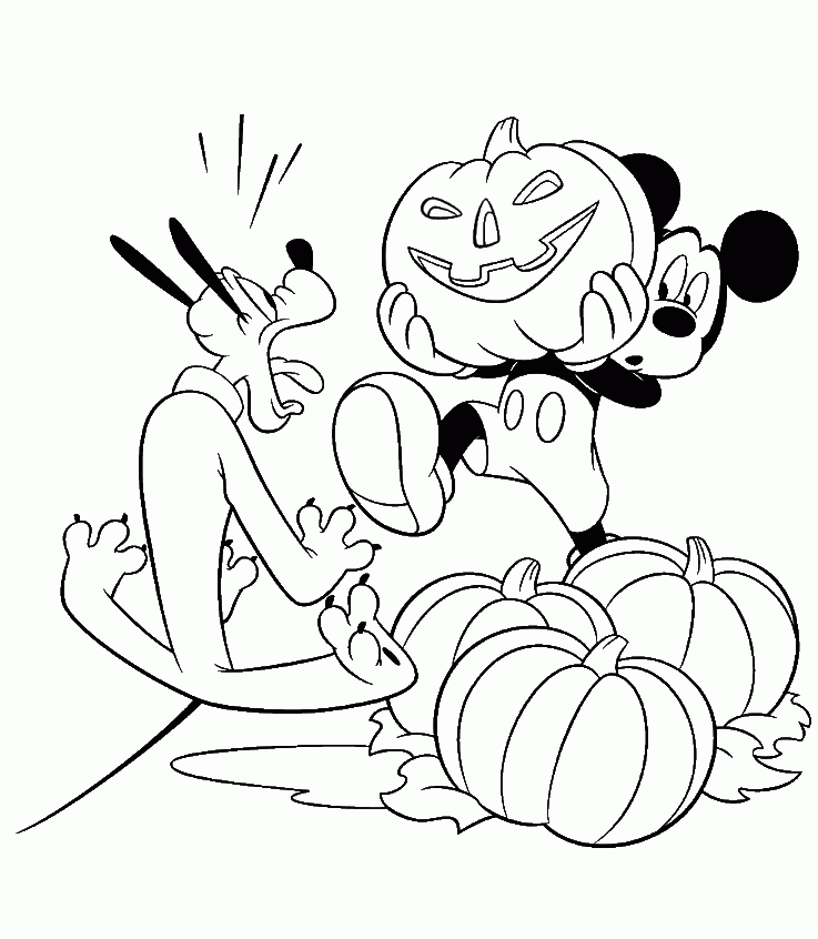Mickey Mouse Halloween Coloring Pages : Coloring Book Area Best