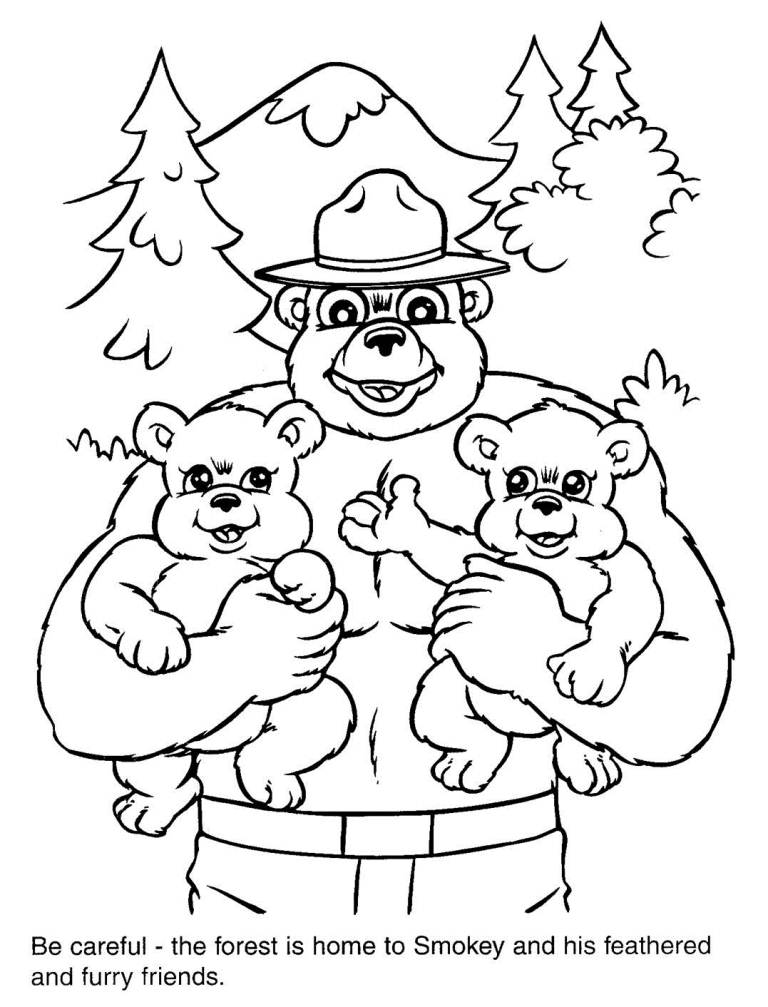 Download Smokey The Bear Coloring Pages Collection | Printable