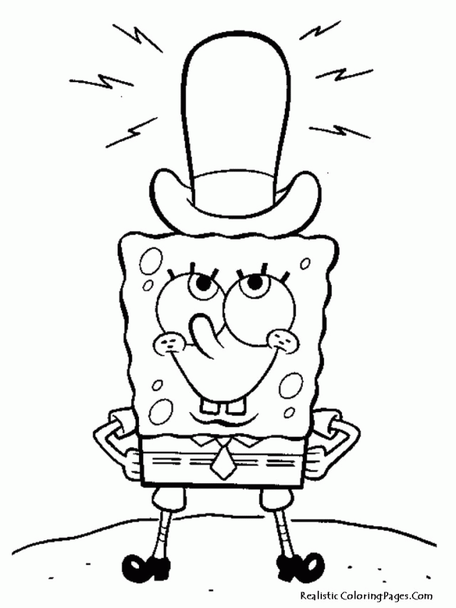 Sponge Bob Square Pants Printable Kids Coloring Pages | Laptopezine.