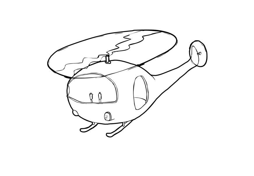 Coloring page helicopter - img 13905.