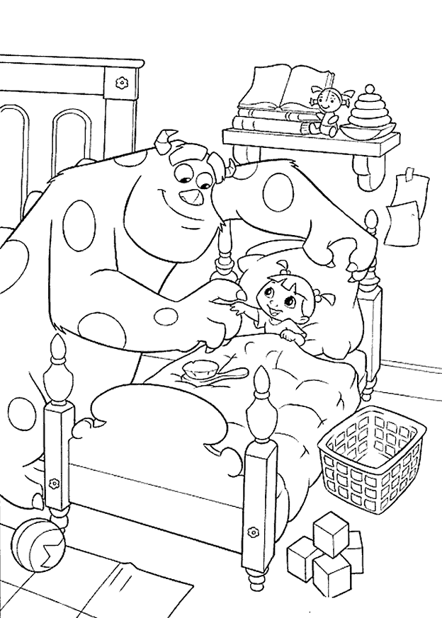 Disney Monster Inc Coloring Pages Picture Car Pictures