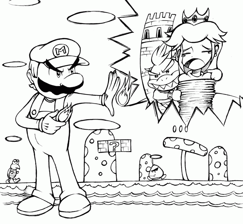mario peace Colouring Pages (page 2)