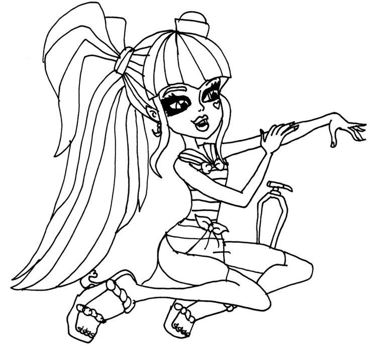 Draculaura Monster High Coloring Page | coloring pages