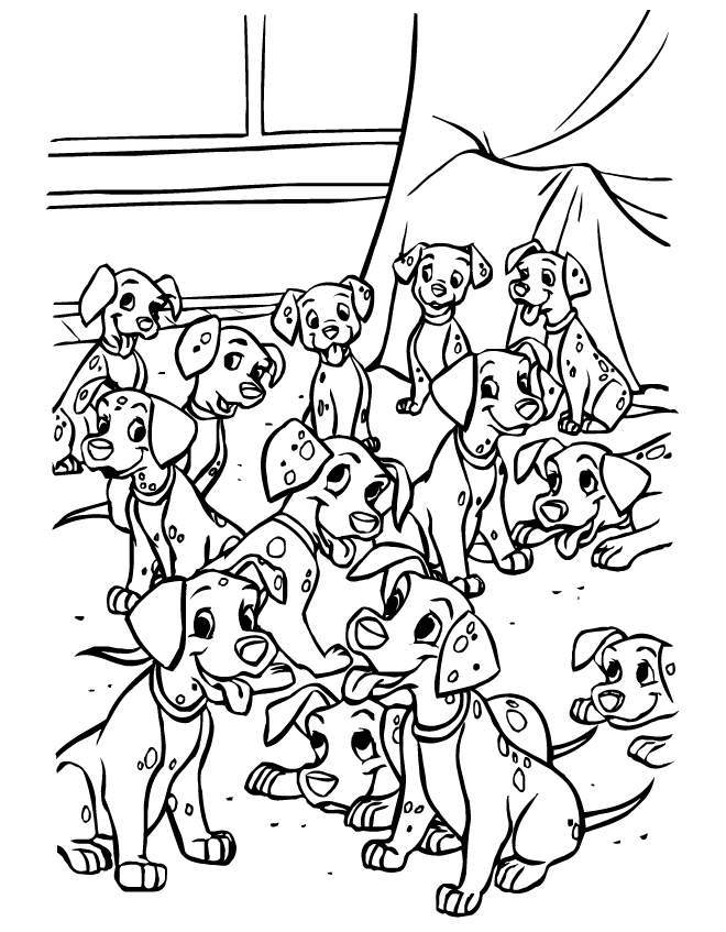 Disney Cartoons 101 Dalmatians Coloring Pictures | Disney Coloring