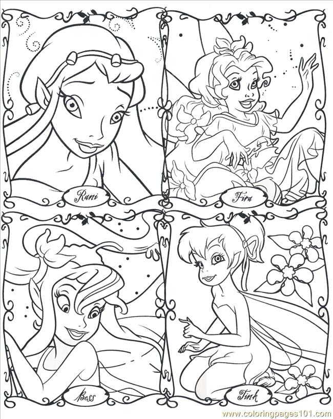 Disney Fairies Coloring Pages Free
