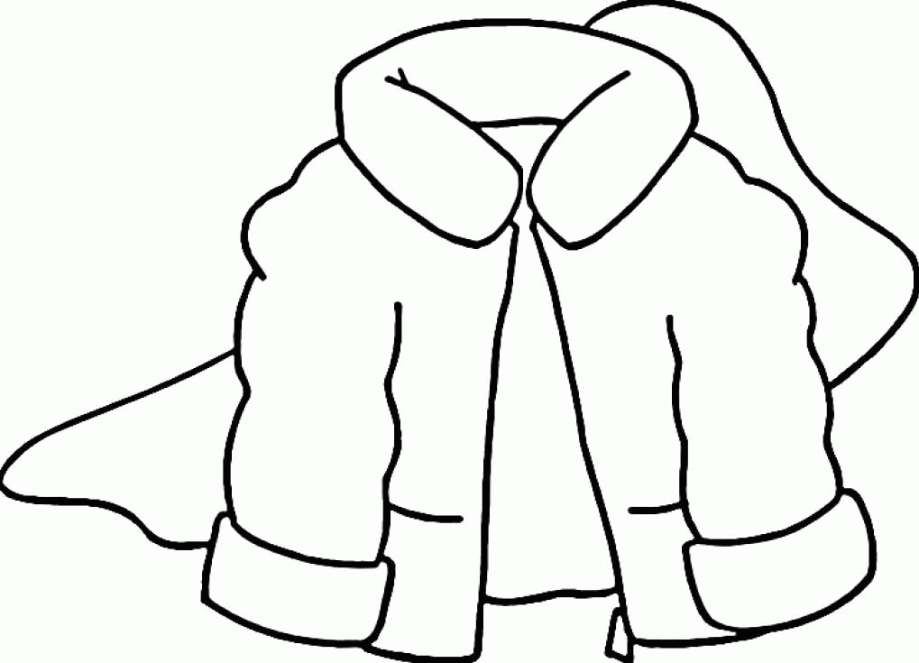 Thick Coat For Winter Coloring Pages - Winter Coloring Pages