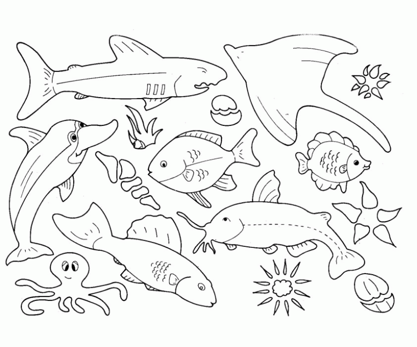 sea life coloring pages for kids | Coloring Pages For Kids