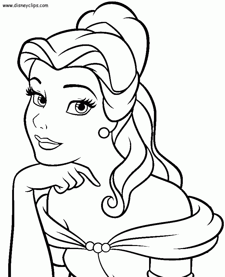 Disney Princess Belle Coloring Pages - Bestshare.pw