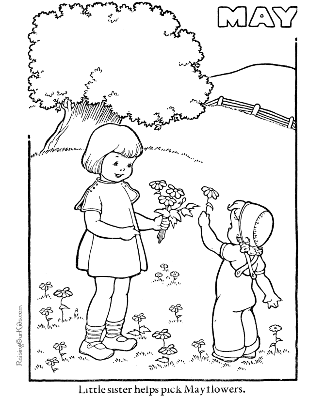 Free Spring Coloring Page 003