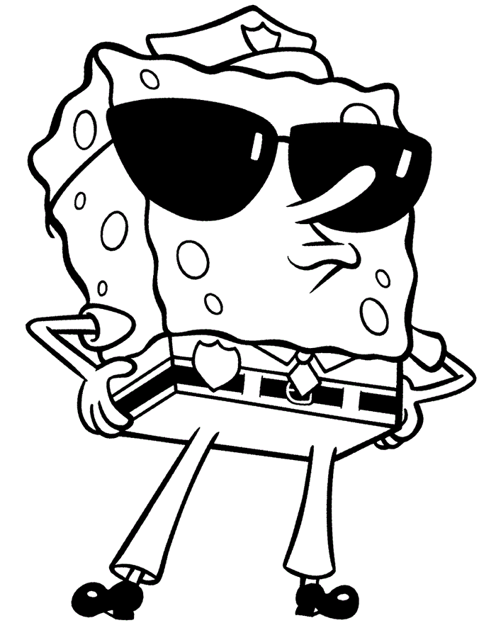 Spongebob Skateboarding Coloring Page - Nickelodeon Coloring Pages
