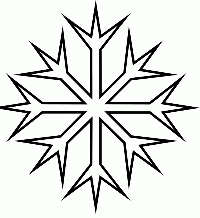 Snowflake Coloring Pages : Snowflake Coloring Page Kids Coloring Art