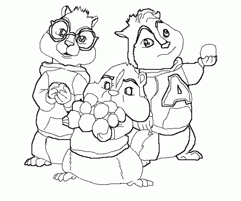 Alvin and the Chipmunks Coloring Pages | Coloring Pics