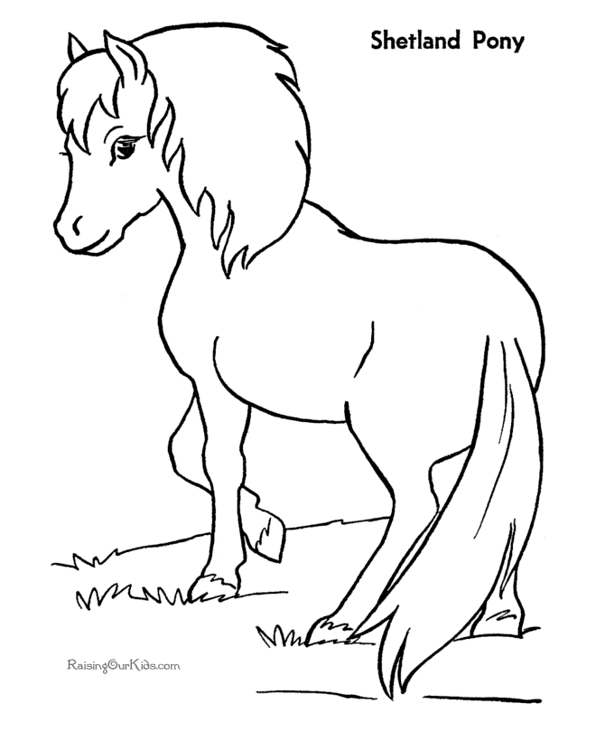 Horse coloring sheets 034